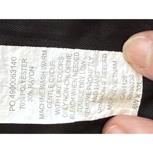 Michael Kors Women’s Blue Flat Front Stretch Dress Pants Size‎ L 36x32 - Picture 6 of 9